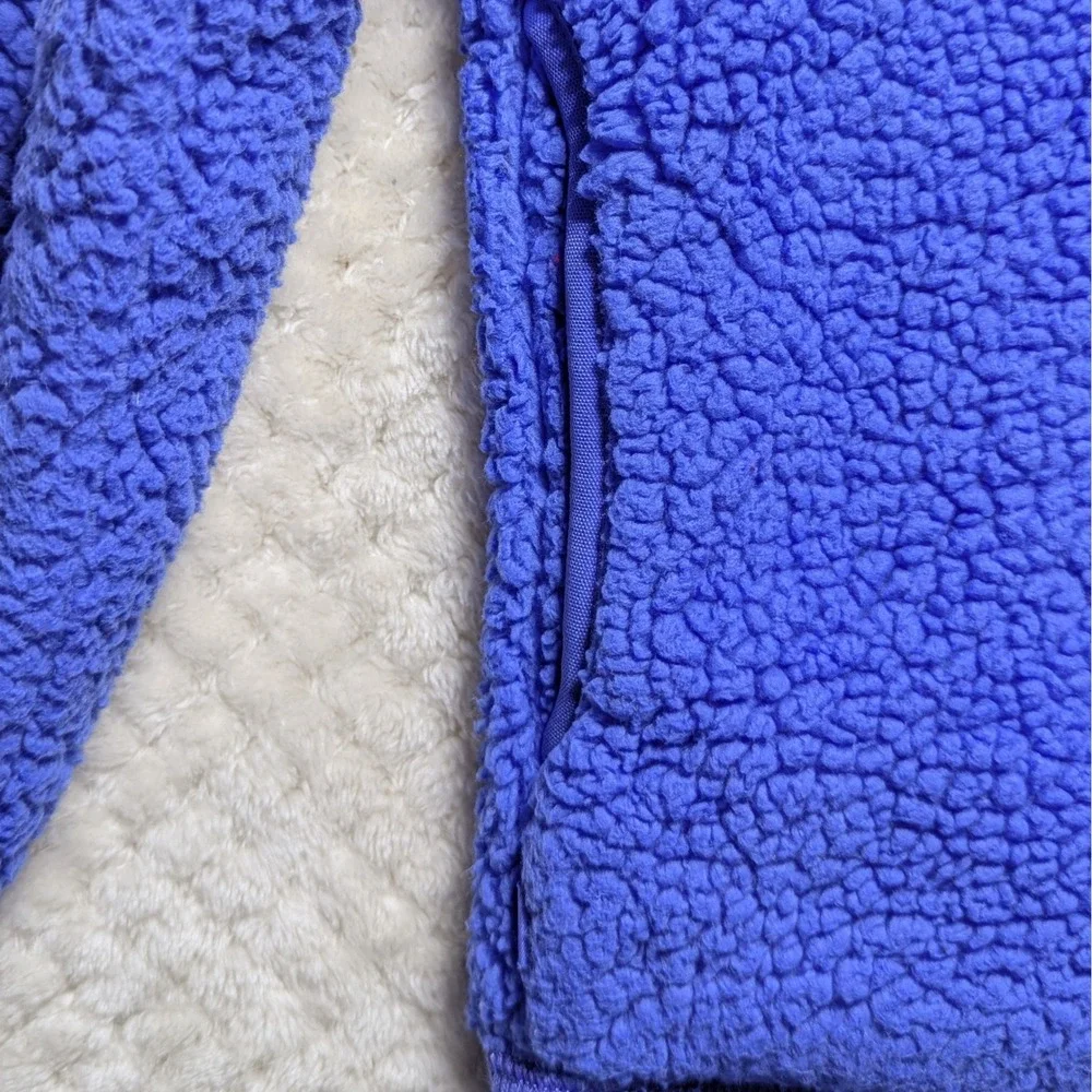 Athleta Girl Sherpa Hoodie Purple Fleece Pullover Youth S Cozy Hooded Sweatshirt